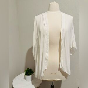 Talula White 100% Cotton Cardigan Open Front Size S/M - EUC Worn Once